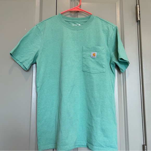 Carhartt Loose Fit Heavyweight Short-Sleeve Pocket Tee in Pastel Turquoise - Picture 1 of 5
